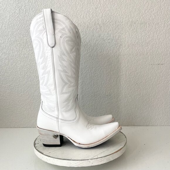 Lane MEGAN MORONEY Smokeshow Womens Cowboy Boots 8 White Western Cowgirl Tall - Picture 2 of 10